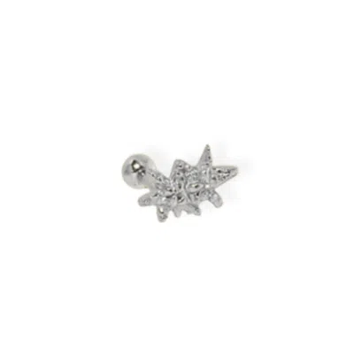 MARTINA ROZENBERG SMIRA JEWELRY WOMEN'S THE MONO EARRING DOUBLE STAR SILVER