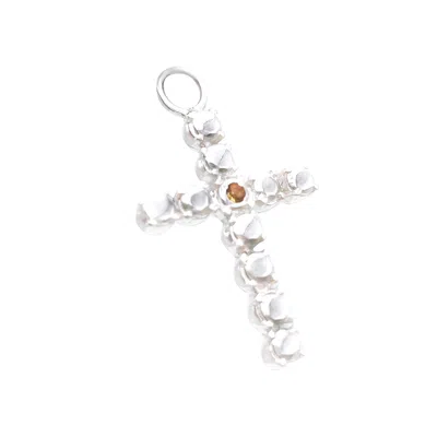 MARTINE ALI MARTINE ALI CITRINE CROSS CHAIN 'SILVER'