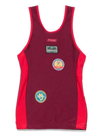 MARTINE ROSE LOGO-PATCHES SWIM VEST