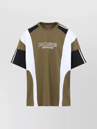 MARTINE ROSE OVERSIZED PANELLED COTTON JERSEY T-SHIRT