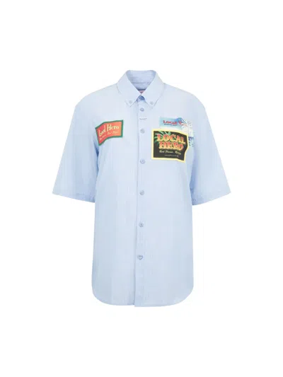 MARTINE ROSE PINSTRIPED SHIRT