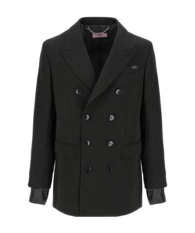 MARTINE ROSE MARTINE ROSE LAYERED DOUBLE-BREASTED BLAZER