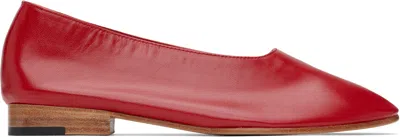 MARTINIANO RED GLOVE BALLERINA FLATS