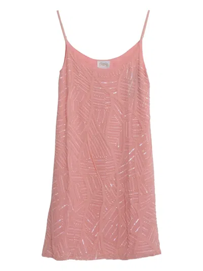 MARYAN MEHLHORN PRE-OWNED BEAD-EMBELLISHED MINI DRESS