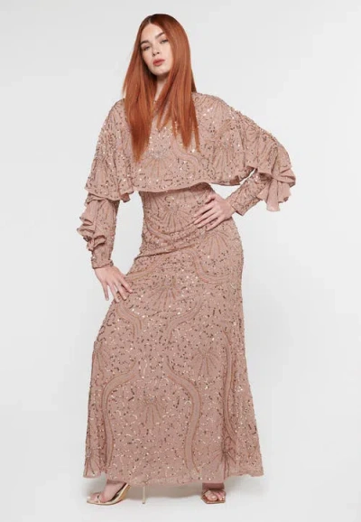 MARYISA MARYISA OCCASION MODEST EMBELLISHED SEQUIN BEADED EVENING MAXI DRESS