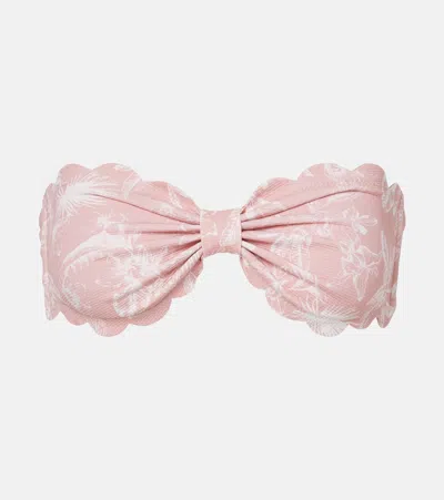 MARYSIA ANTIBES FLORAL BANDEAU BIKINI TOP