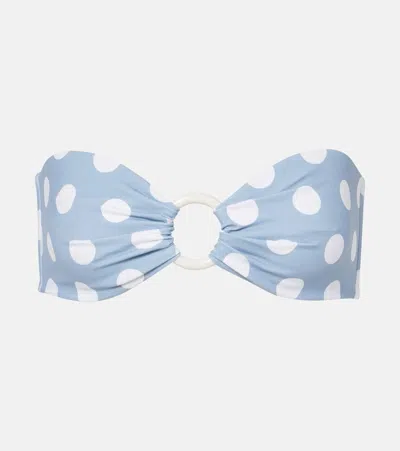 MARYSIA CORONADA POLKA-DOT BANDEAU BIKINI TOP