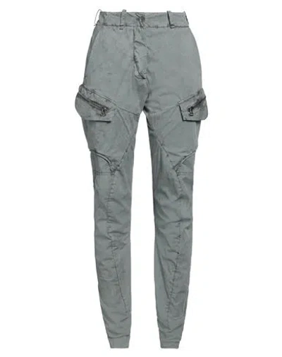 MASNADA MASNADA WOMAN PANTS GREY SIZE 4 COTTON, ELASTANE