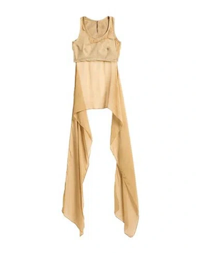 MASNADA MASNADA WOMAN TOP MUSTARD SIZE 8 COTTON, ELASTANE, SILK