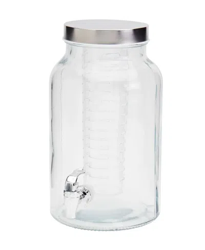 MASON CRAFT & MORE 1.5 GALLON GLASS DRINK DISPENSER WITH INFUSER AND SCREW-OFF WIDE LID