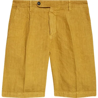 MASSIMO ALBA MASSIMO ALBA ALACCIA PLEATED LINEN BERMUDA SHORTS