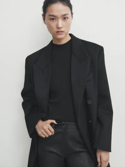 MASSIMO DUTTI BLACK NAPPA LEATHER LEGGINGS