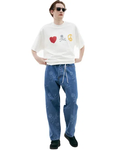 MASTERMIND JAPAN BLUE MONOPRINT JEANS