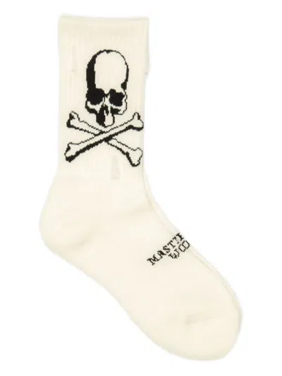 MASTERMIND JAPAN SKULL-INTARSIA SOCKS
