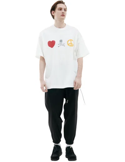 MASTERMIND JAPAN WHITE PRINT T-SHIRT