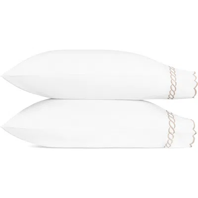 MATOUK MATOUK CLASSIC CHAIN SCALLOP SET OF 2 PILLOWCASES