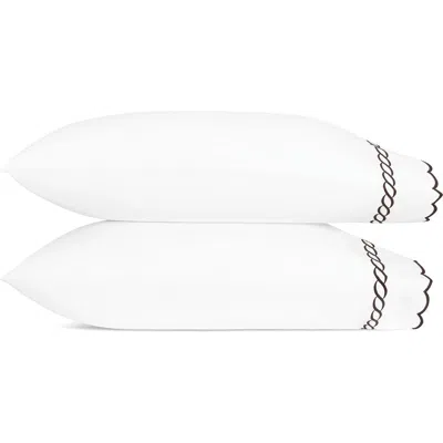 MATOUK MATOUK CLASSIC CHAIN SCALLOP SET OF 2 PILLOWCASES