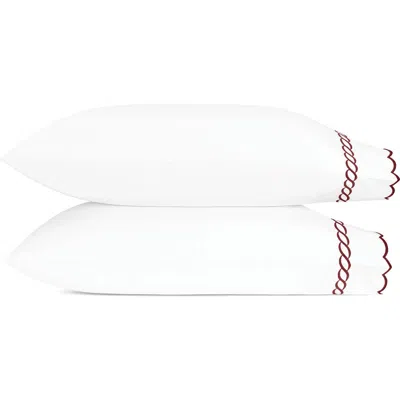 MATOUK MATOUK CLASSIC CHAIN SCALLOP SET OF 2 PILLOWCASES