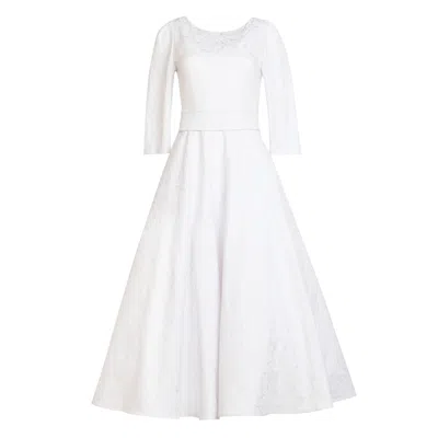 MATSOUR'I WOMEN'S JACQUARD DRESS ALYZEE WHITE