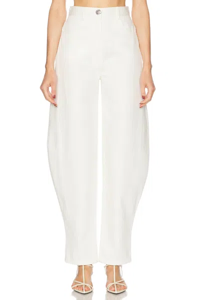 MATTHEW BRUCH HIGH WAIST BARREL LEG JEANS