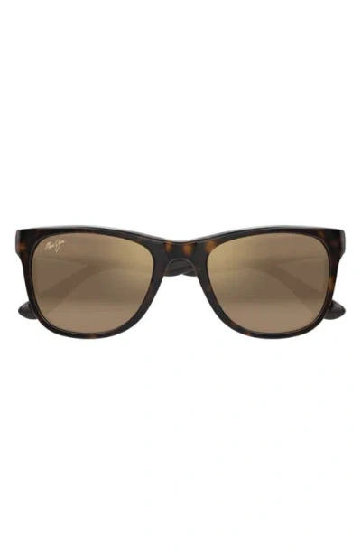 MAUI JIM MAUI JIM KIKONIA XL 53MM WRAPAROUND RECTANGULAR SUNGLASSES