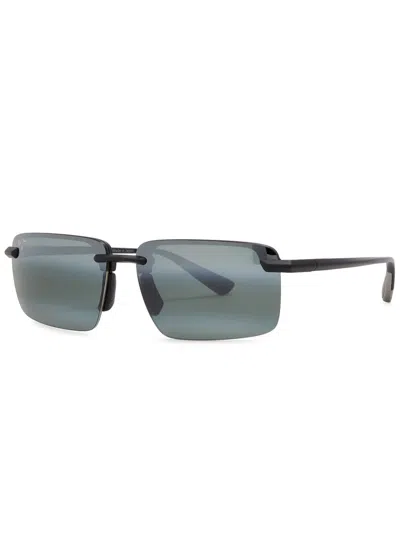 MAUI JIM MAUI JIM LAULIMA RIMLESS RECTANGLE-FRAME SUNGLASSES