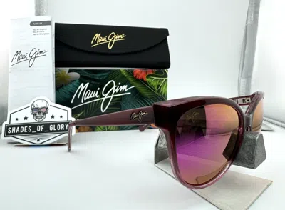 MAUI JIM MAUI JIM OLU OLU MJ 537-07A BURGUNDY FADE MAUI SUNRISE POLARIZED SUNGLASSES