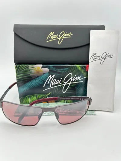 MAUI JIM MAUI JIM POLARIZED SUNGLASSES MJ 187-02C CASTAWAY GUNMETAL MAUI ROSE