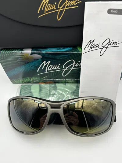 MAUI JIM MAUI JIM POLARIZED SUNGLASSES MJ410 11B WATERMAN TITANIUM GRAY MAUI HT MJ 410
