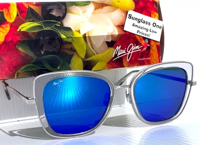 MAUI JIM MAUI JIM VIOLET LAKE TRANSPARENT POLARIZED MAUI BLUE LENS SUNGLASS B843-11