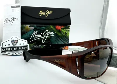MAUI JIM MAUI JIM WATERMAN MJ 410-26M MATTE ROOTBEER HCL BRONZE POLARIZED SUNGLASSES