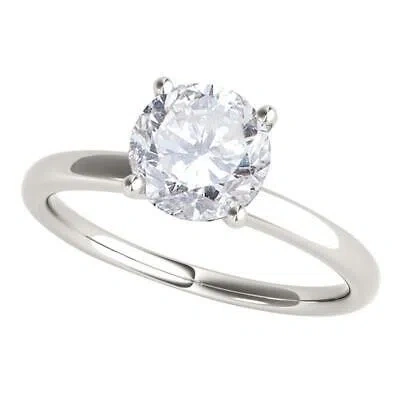 MAULIJEWELS MAULIJEWELS 1.05 CARAT ROUND WHITE DIAMOND SOLITAIRE STYLE ENGAGEMENT RING IN