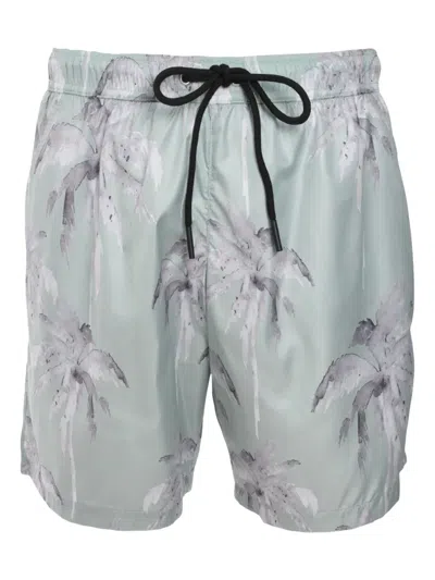 MAUNA KEA PALM TREE-PRINT SWIM SHORTS
