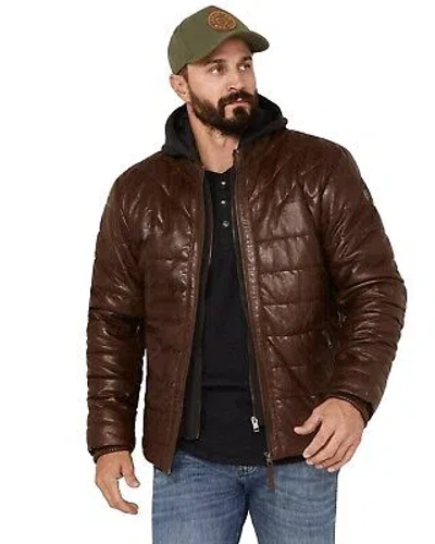MAURITIUS LEATHER MAURITIUS MEN'S LEATHER PUFFER JACKET - STORC CF-COG