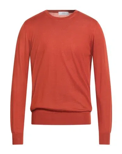 MAURO OTTAVIANI MAURO OTTAVIANI MAN SWEATER RUST SIZE 42 CASHMERE, SILK