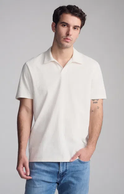 MAVI BUTTONLESS POLO SHIRT IN ANTIQUE WHITE