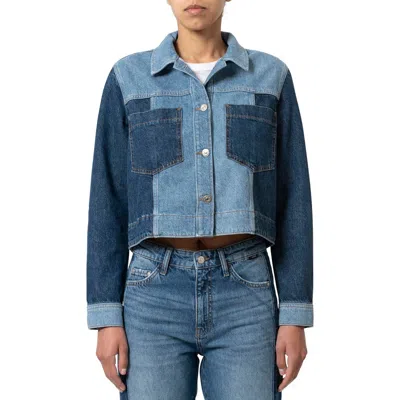 MAVI JEANS MAVI JEANS TWO-TONE DENIM TRUCKER JACKET
