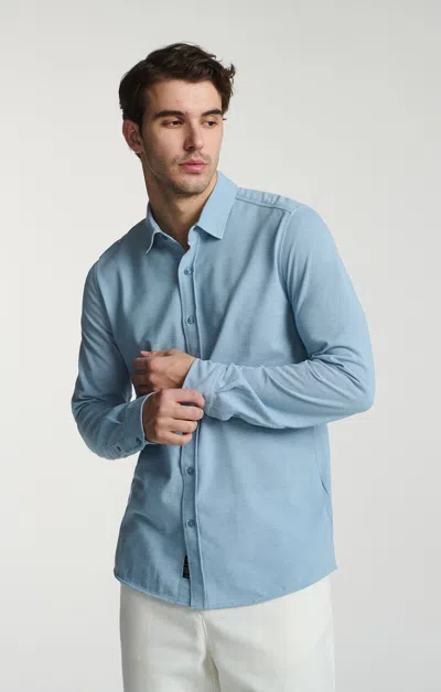 MAVI LONG SLEEVE BUTTON-UP SHIRT IN BLUE SHADOW