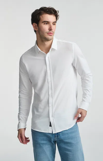 MAVI LONG SLEEVE BUTTON-UP SHIRT IN WHITE