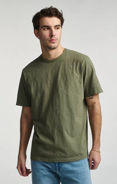 MAVI SLUB SHORT SLEEVE T-SHIRT IN DUSTY OLIVE