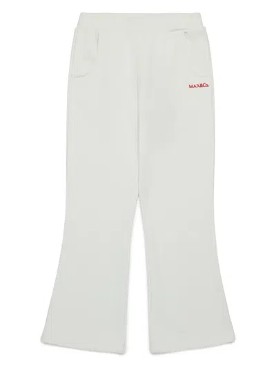 MAX & CO LOGO-EMBROIDERED TRACK PANTS