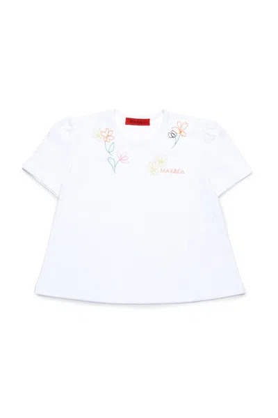MAX & CO T-SHIRT CON RICAMI FLOREALI