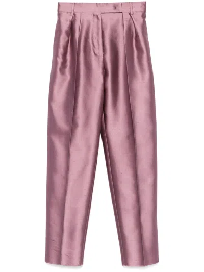 MAX MARA METALLIC-EFFECT TAILORED TROUSERS