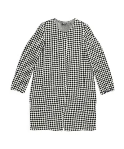MAX MARA A THOUSAND BIRDS PLAID ROUND-NECK COAT
