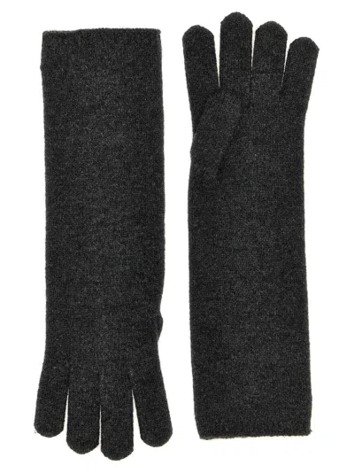 MAX MARA ALAGGIO GLOVES GRAY