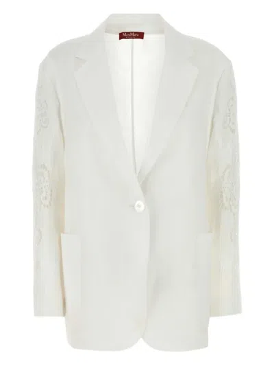 MAX MARA ANGIZIA EMBROIDERED-SLEEVE BLAZER