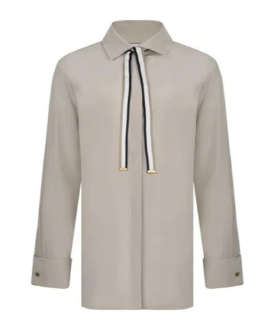 MAX MARA MAX MARA APOLLO RIBBON DETAILED LONG-SLEEVED SHIRT