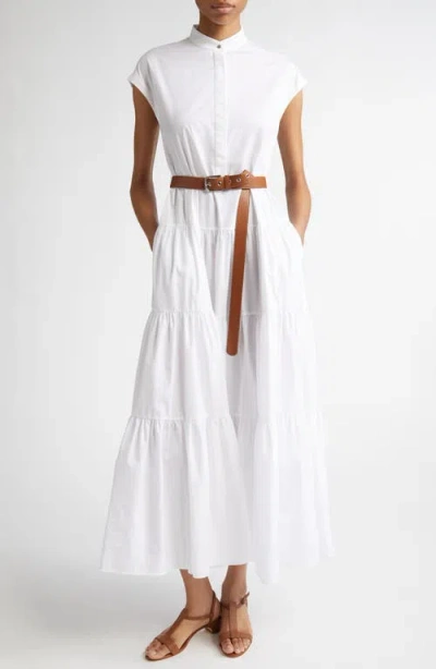 MAX MARA MAX MARA STUDIO BAIRO COTTON TIERED SHIRTDRESS