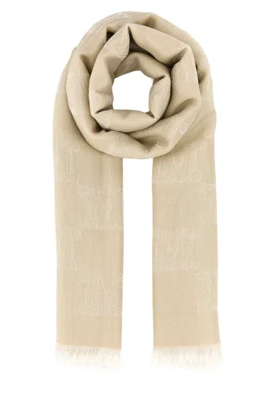 MAX MARA MAX MARA BEIGE VISCOSE BLEND WHISKY SCARF