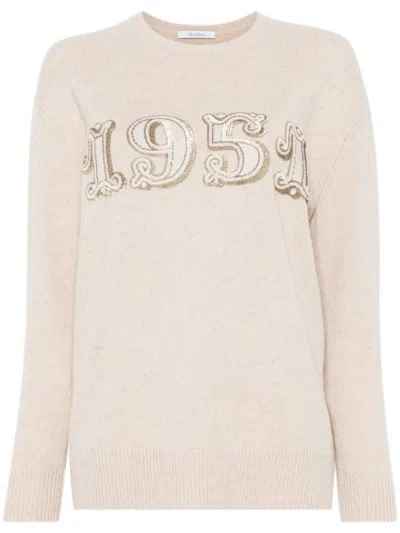 MAX MARA WOMEN BEIGE WOOL AND CASHMERE BLEND SWEATER, XS LUXURY SWEATERS & KNITWEAR FOR WOMEN DARVEYS